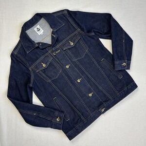 Tradlands Selvedge Denim Jacket Made in USA Women Medium Dark Wash Western